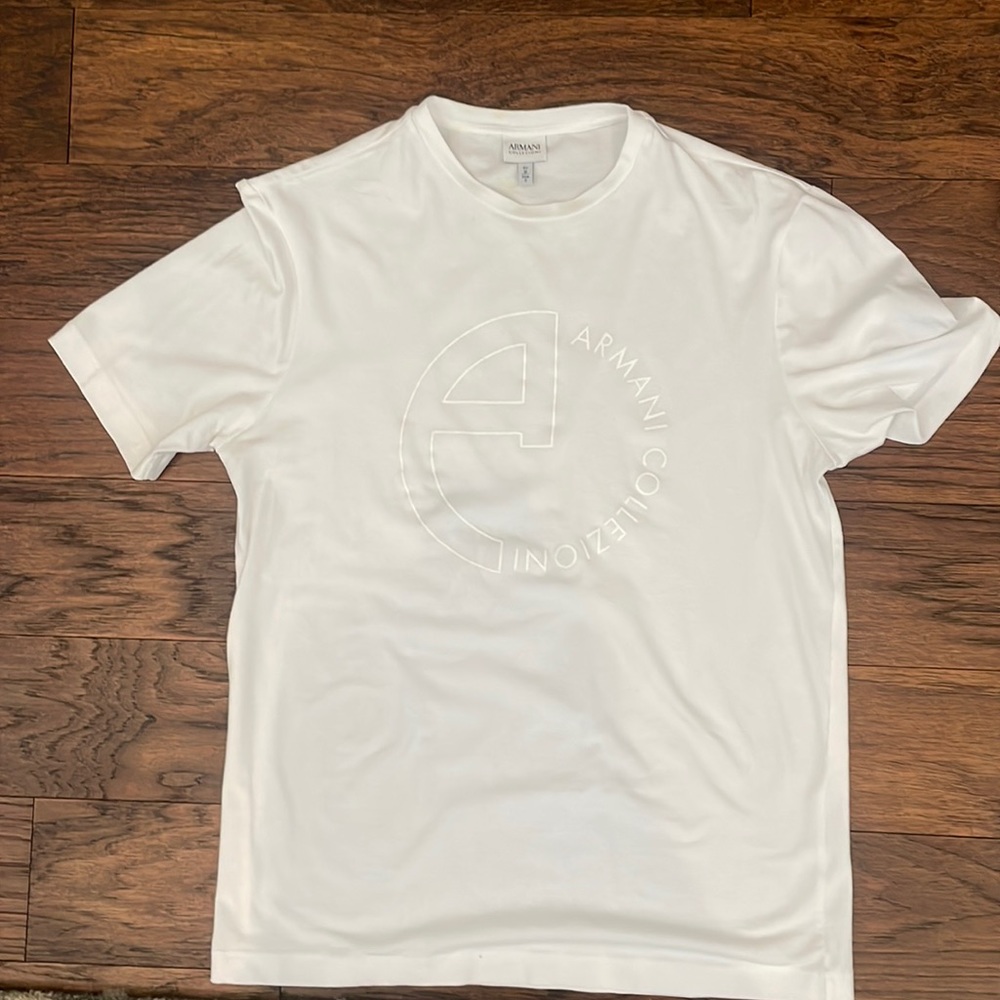 Armani tee shirt.  White medium.